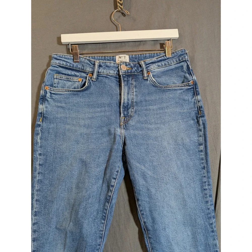 H&M‎ Essentials Blue Jeans Size 33x32 Regular Fit Light Wash Straight Leg